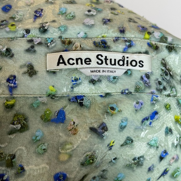 Acne Studios Blurred Crowd-Print Button Down Shirt - Picture 6 of 8